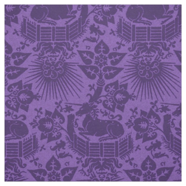 Renaissance Unicorn Garden, Amethyst Fabric (Swatch)