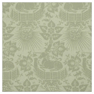 Renaissance Unicorn Garden, Spring Green Fabric