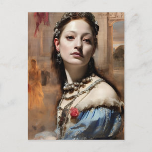 Renaissance Woman Portrait Painting Postcard