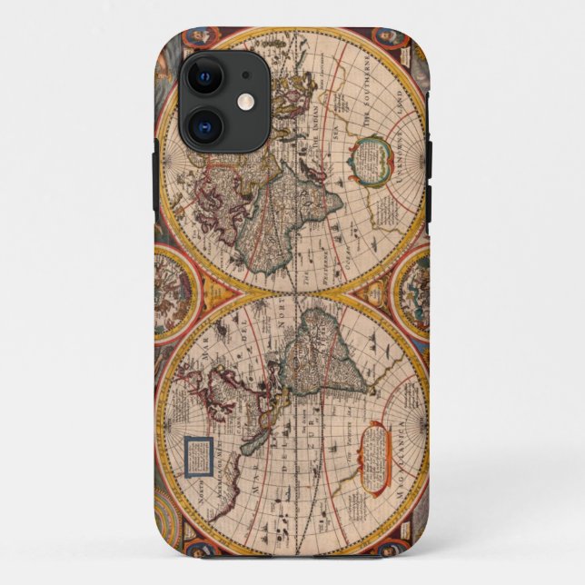 Renaissance World Map Case-Mate iPhone Case (Back)