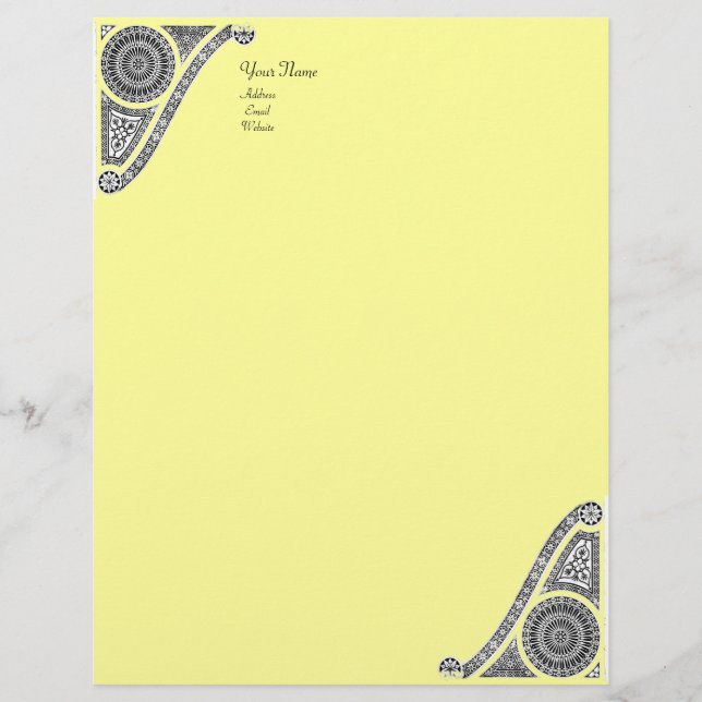 RENAISSANCE,yellow Custom Letterhead (Front)