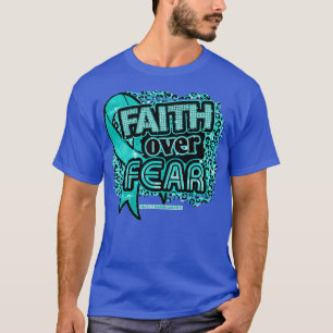 Renal Cell cinoma awareness Ribbon Faith Over Fear T-Shirt