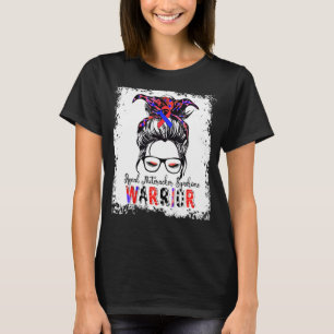 Renal Nutcracker Syndrome Warrior  Blue Red Ribbon T-Shirt