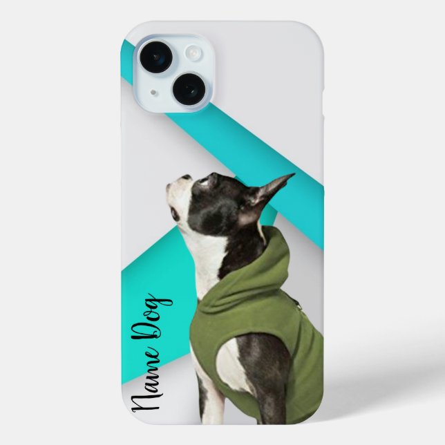 Rename your bulldog french dog on the phone cases (Back)