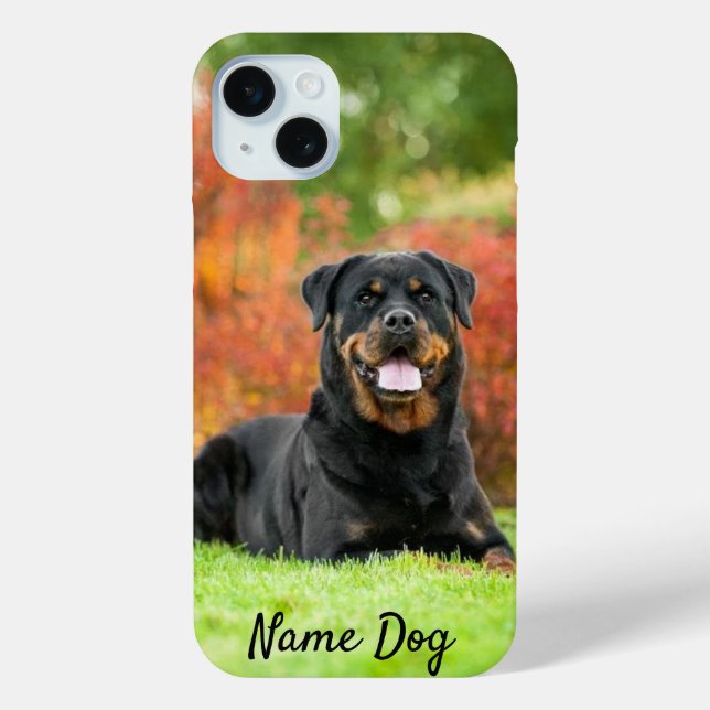 Rename your Rottweiler dog on the phone cases (Back)