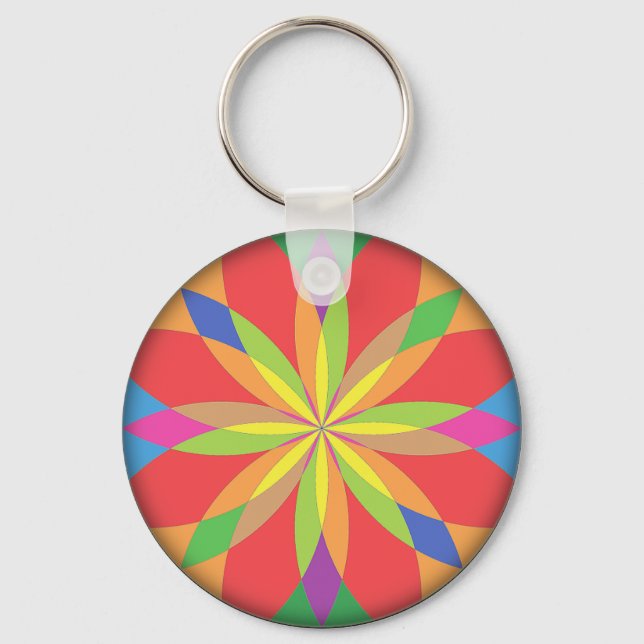 RenascencePub Vibrant Beautiful Colours Keychain! Key Ring (Front)