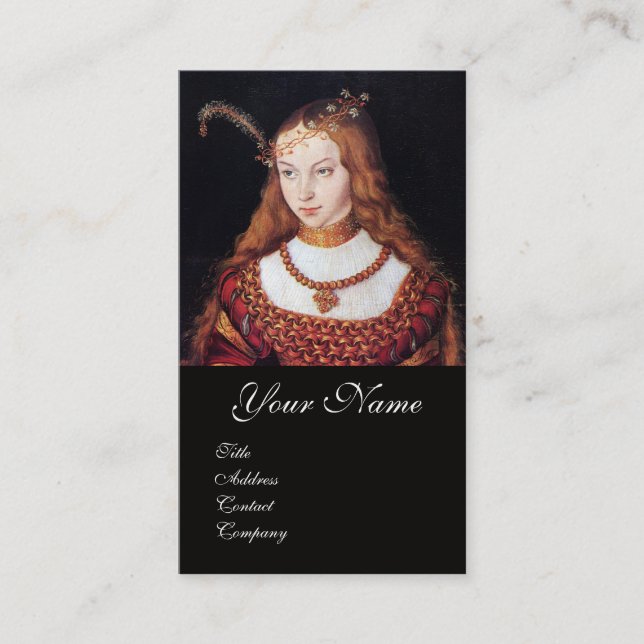 RENASSAINCE BEAUTY,FASHION JEWELRY COSTUME DESIGN BUSINESS CARD (Front)