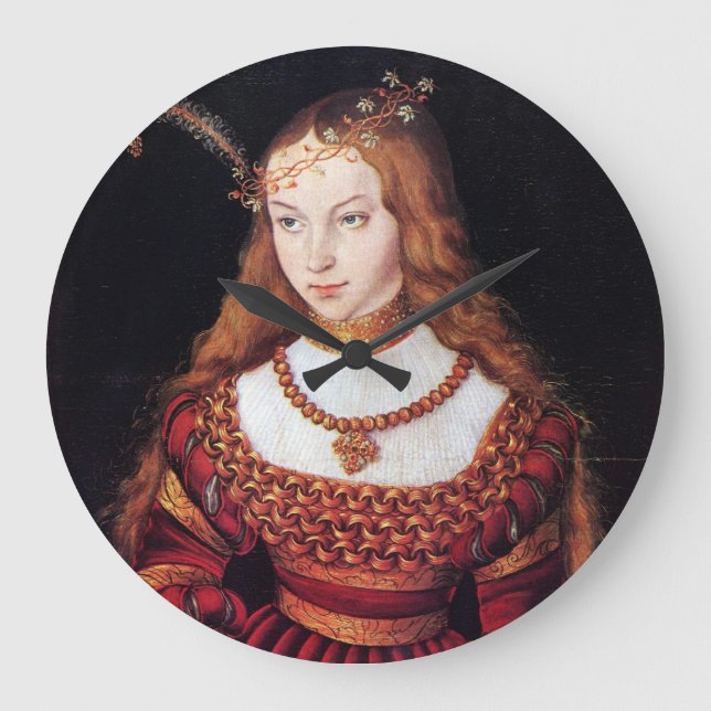 RENASSAINCE BEAUTY,FASHION JEWELRY COSTUME DESIGN LARGE CLOCK (Front)