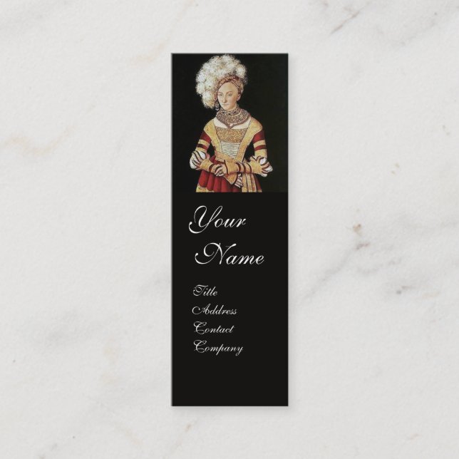 RENASSAINCE BEAUTY,FASHION JEWELRY COSTUME DESIGN MINI BUSINESS CARD (Front)