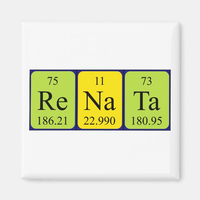 Renata periodic table name magnet (Front)