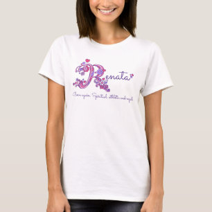 Renata R letter name and meaning t-shirt