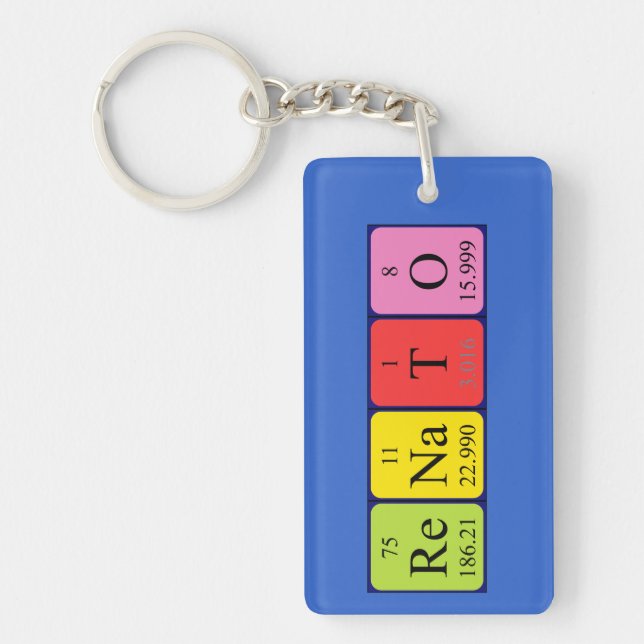 Renato periodic table name keyring (Front)
