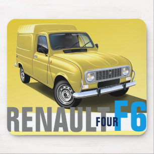 Renault R4 F6 Van illustrated Mouse Mat