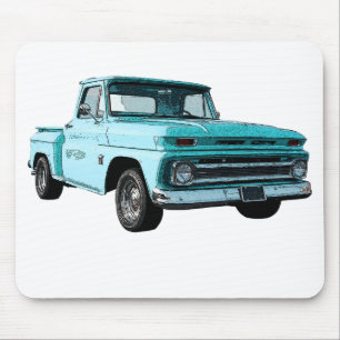 Rendering of a blue 1964 Chevy pick up. Mouse Pad