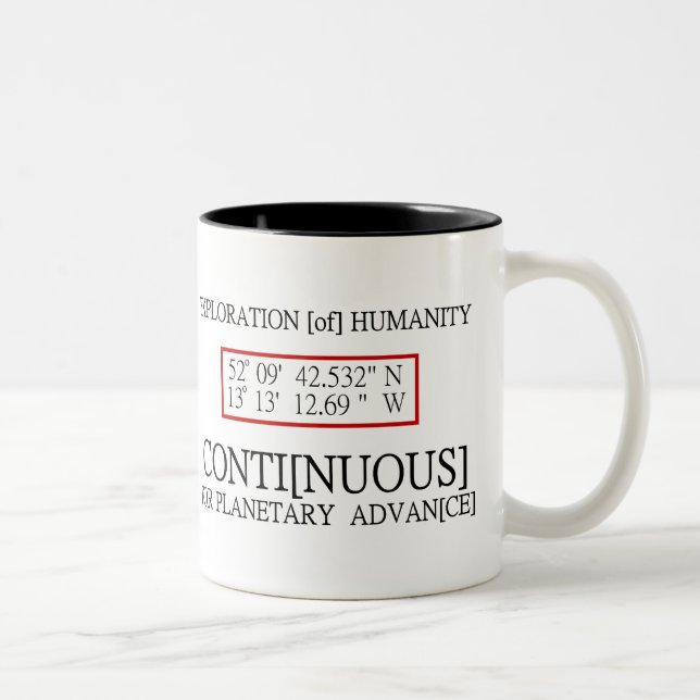 Rendlesham Binary Code Scientific UFO Conspiracy Two-Tone Coffee Mug (Right)