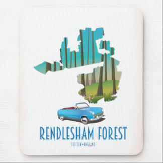 Rendlesham Forest Suffolk Vintage map Mouse Pad