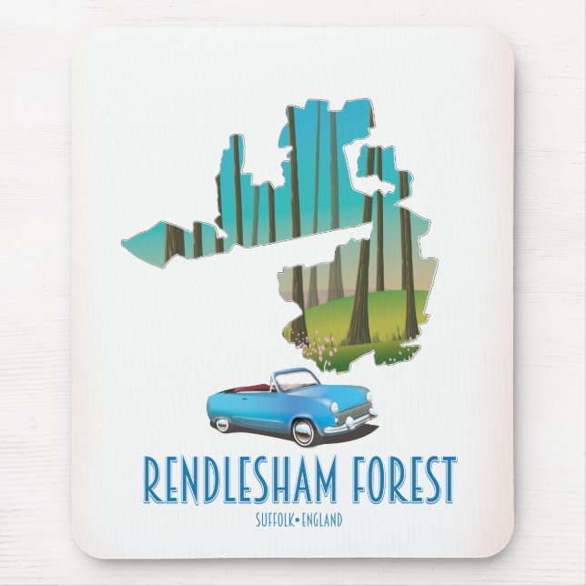 Rendlesham Forest Suffolk Vintage map Mouse Pad (Front)