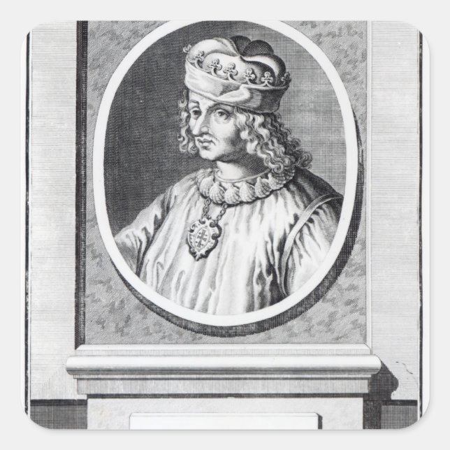 Rene d' Anjou, King of Naples Square Sticker (Front)