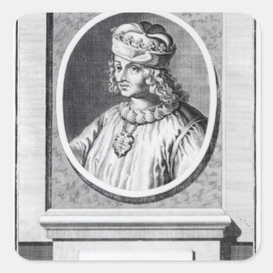 Rene d' Anjou, King of Naples Square Sticker