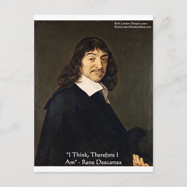 Rene Descartes "I Think Therefore" Gifts & Cards (Front)