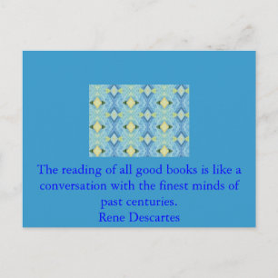Rene Descartes Literature Quote Postcard