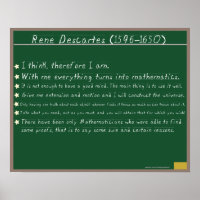 Rene Descartes Mathematics Posters Quotes