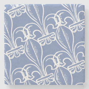 René Levesques Citation Peuple Québec Fleur de Lys Stone Coaster