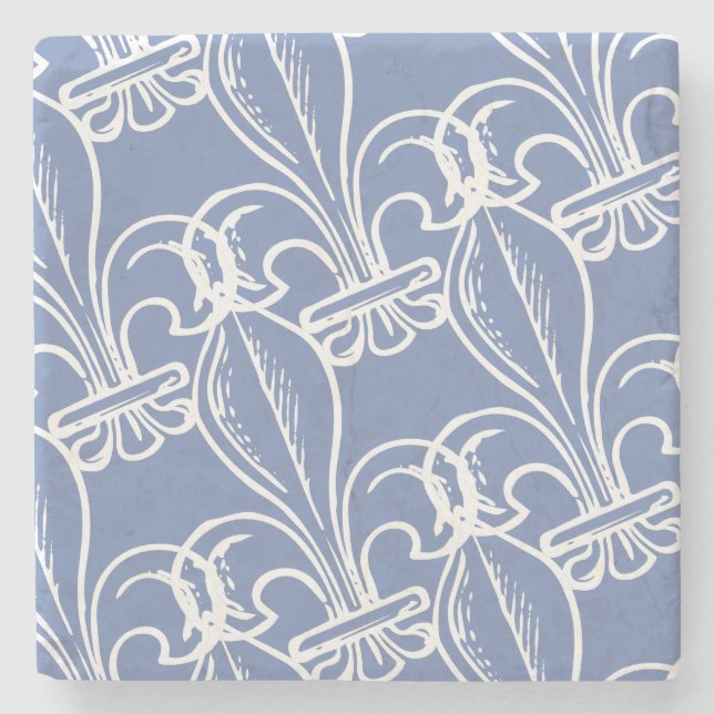 René Levesques Citation Peuple Québec Fleur de Lys Stone Coaster (Front)