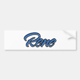 Rene Name blue Aufkleber Sticker Autoaufkleber