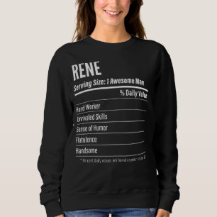 Rene Serving Size Nutrition Label Calories Sweatshirt