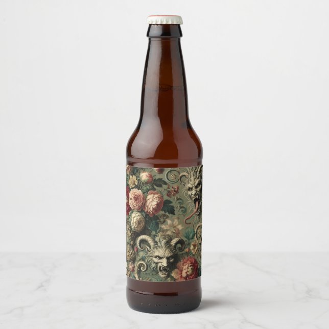 🩸 Renegade Harvest – Gothic Victorian Beer Bottle Label (Front)