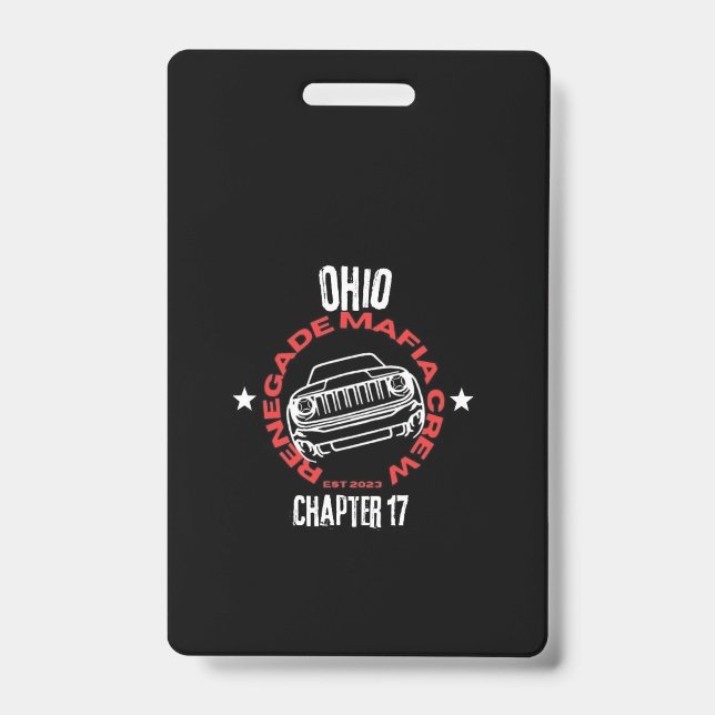Renegade Mafia Crew Ohio Chapter Badge ID Badge (Front)