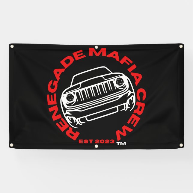 Renegade Mafia Crew Vinyl Flag Banner (Horizontal)