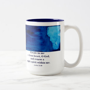 RENEW A RIGHT SPIRIT WITHIN ME Two-Tone COFFEE MUG