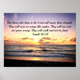 RENEW OUR STRENGTH IN GOD ISAIAH 40:31 VERSE POSTER