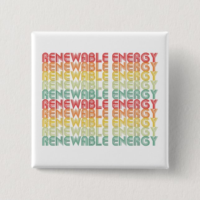 Renewable Energy 15 Cm Square Badge (Front)