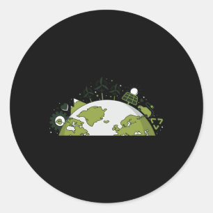 Renewable Energy & Recycling - Environmental P Classic Round Sticker