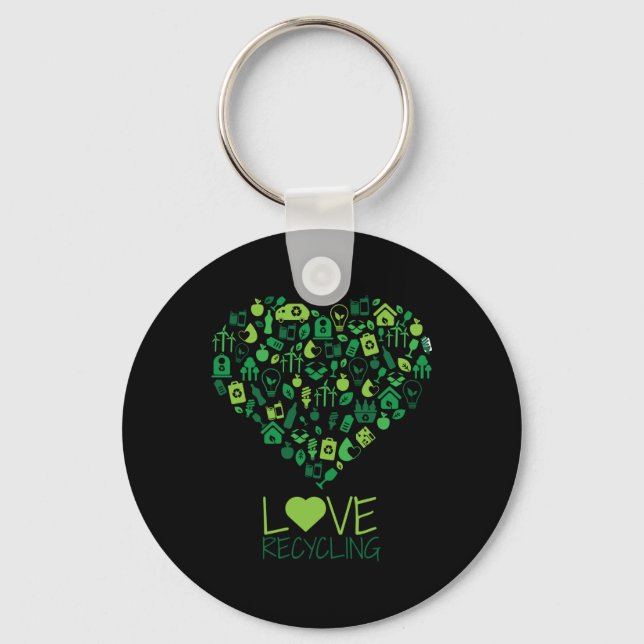 Renewable Energy &amp; Recycling - Environmental P Key Ring (Front)
