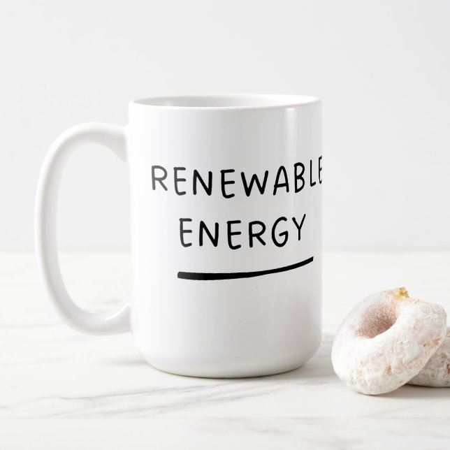 Renewable Energy – Funny Cute Eco-Friendly  Coffee Mug (With Donut)
