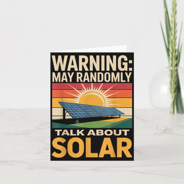Renewable Energy Randomly Talk Solar Panel Solar Card (Front)