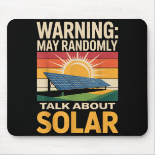 Renewable Energy Randomly Talk Solar Panel Solar Mouse Pad
