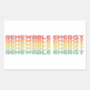 Renewable Energy Rectangular Sticker