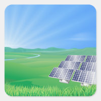 Renewable Energy Solar Square Sticker