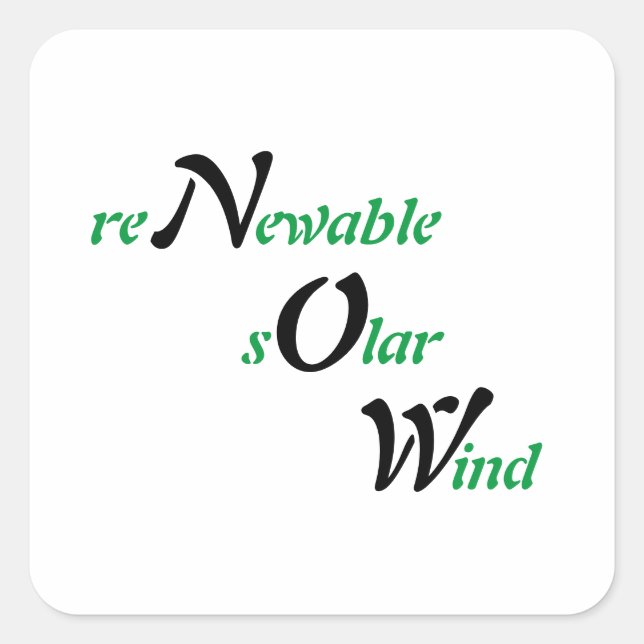 Renewable Energy Sticker (Front)