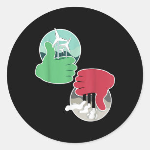 Renewable Energy Wind Power Environmental Protecti Classic Round Sticker