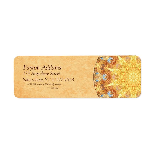 Renewal Mandala Return Address Avery Label Return Address Label (Front)