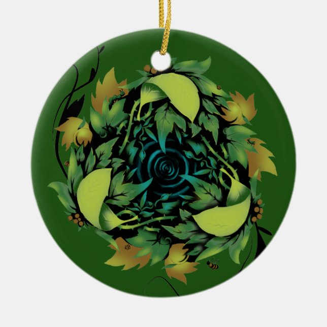 Renewed Bounty Ceramic Ornament (Front)