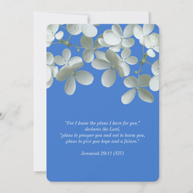 Renewing Vows Blue and White Floral Invitations (Front)