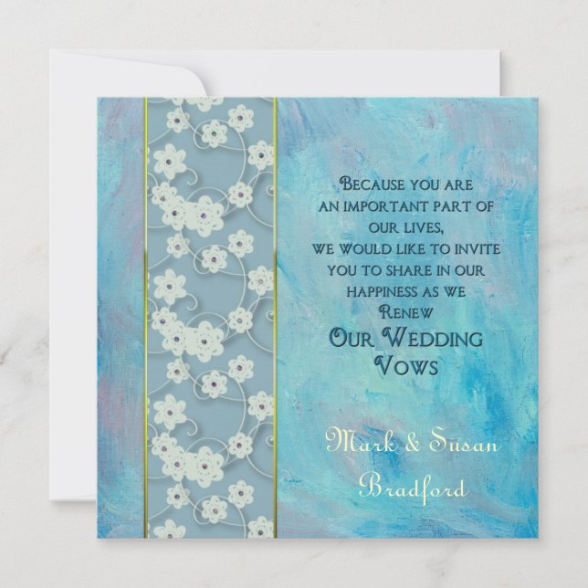 RENEWING VOWS INVITATION - SOFT PASTELS (Front)