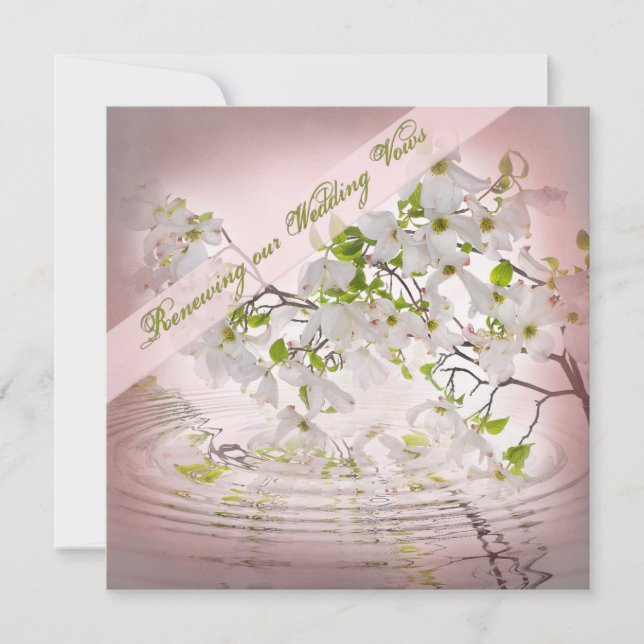 Renewing Vows Invitation  - Sweet Apple Blossoms (Front)